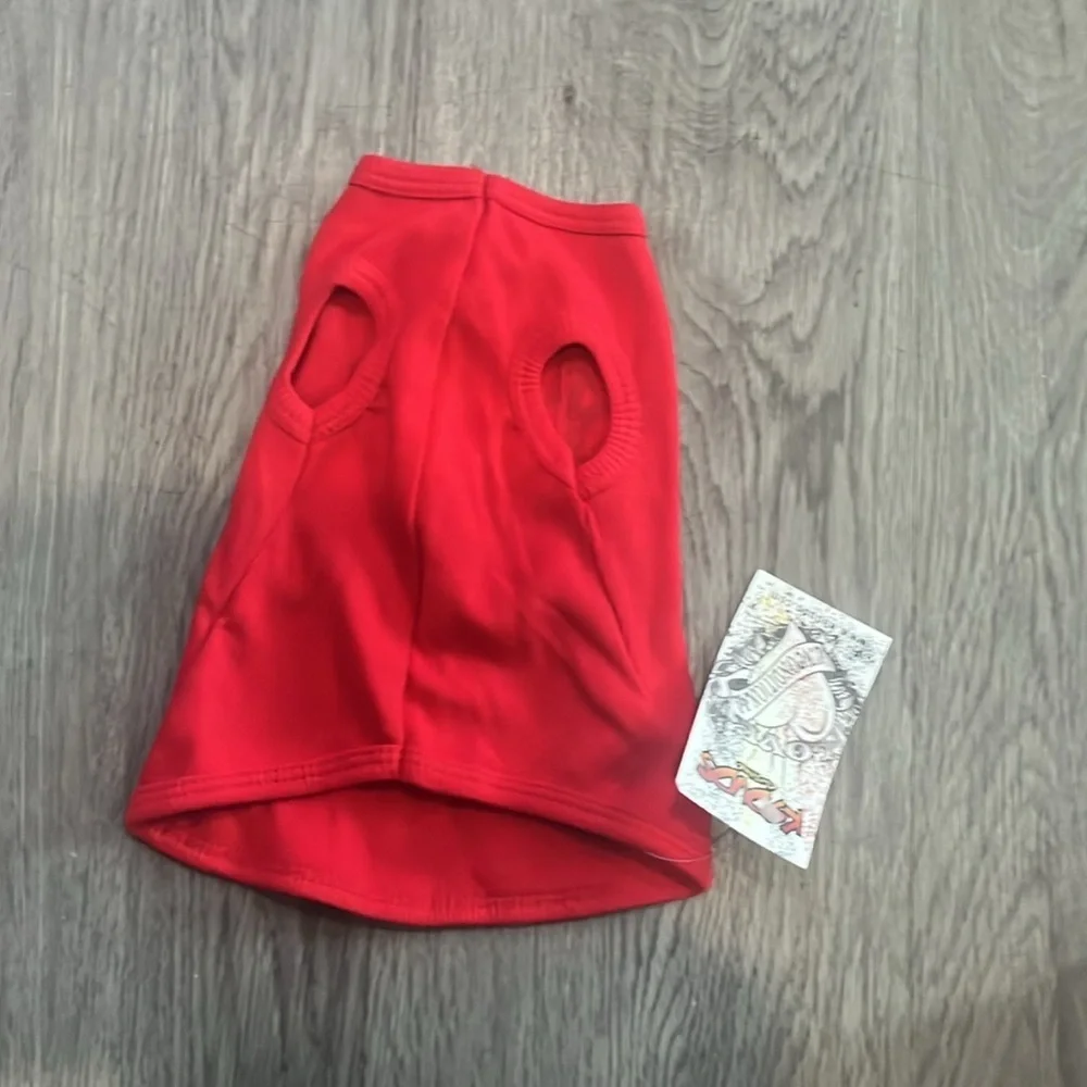 Red Dog Shirt with Rock Star Design